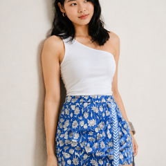 Blue Bloom Skort