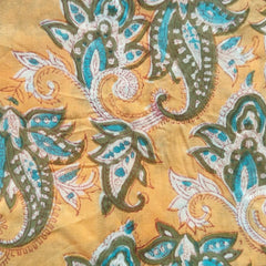 Mustard Yellow Paisley Printed Wrap