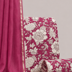 Floral Printed Cotton Fabric for Suits, Kurtis, Co-Ord Sets, Dresses & Ethnic Wear.