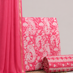 Crimson Red Printed Cotton Fabric for Suits, Kurtis, Co-Ord Sets, Dresses & Ethnic Wear.