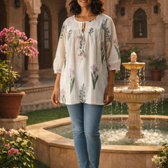 Artisan handmade cotton top for women