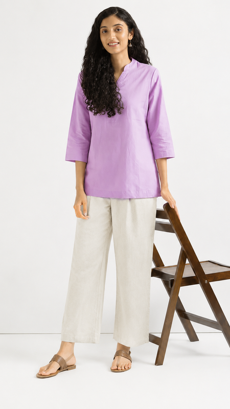 Women's White Wide-Leg Trousers