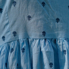 NeelKriti – Pure Cotton Handblock Khari Print Long Flared Dress | Ethnic Casual Wear for Women