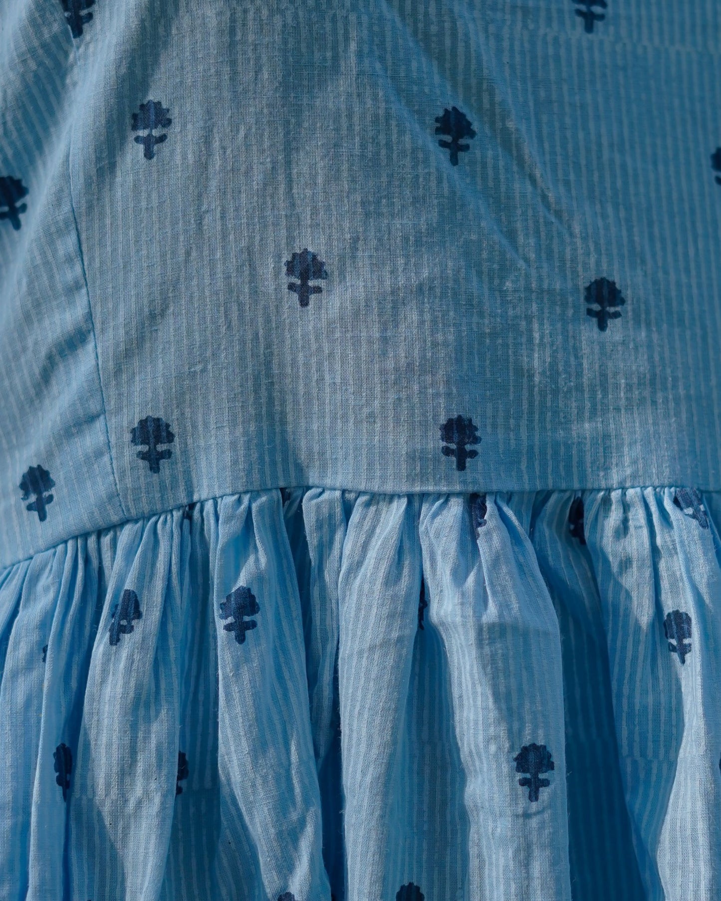 NeelKriti – Pure Cotton Handblock Khari Print Long Flared Dress | Ethnic Casual Wear for Women