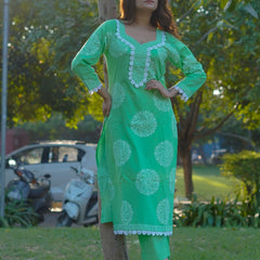 Gulmohar Glow Pure Cotton Handblock Khari Print Co-ord Set