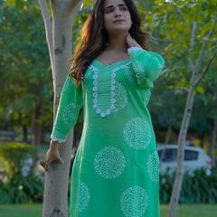 Gulmohar Glow Pure Cotton Handblock Khari Print Co-ord Set