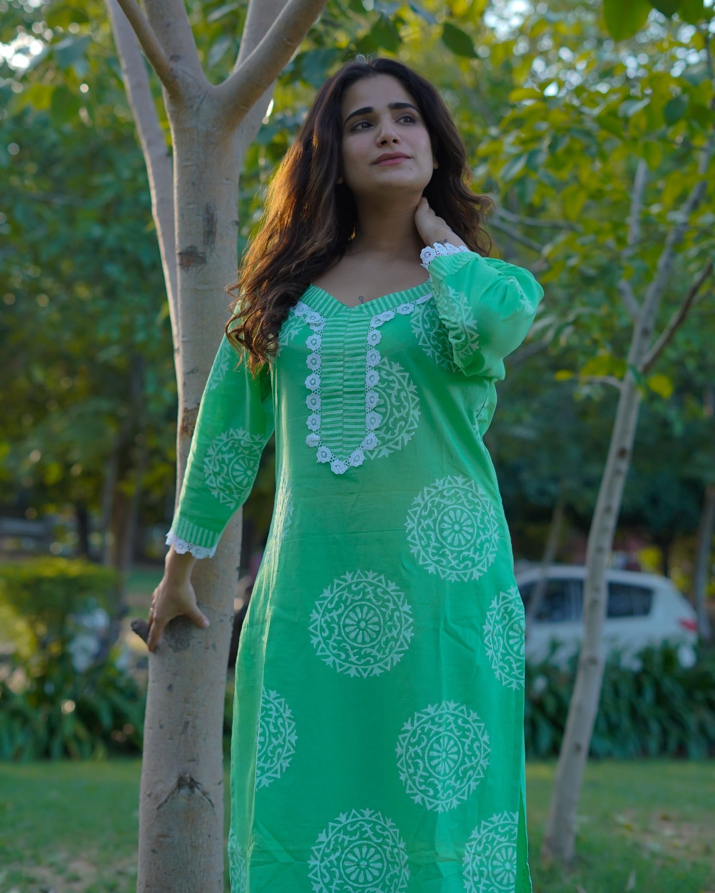 Gulmohar Glow Pure Cotton Handblock Khari Print Co-ord Set