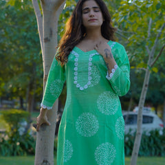 Gulmohar Glow Pure Cotton Handblock Khari Print Co-ord Set