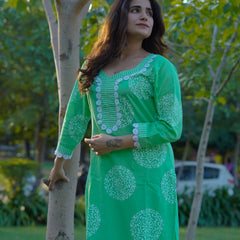 Gulmohar Glow Pure Cotton Handblock Khari Print Co-ord Set