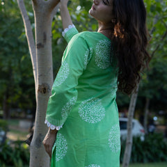 Gulmohar Glow Pure Cotton Handblock Khari Print Co-ord Set