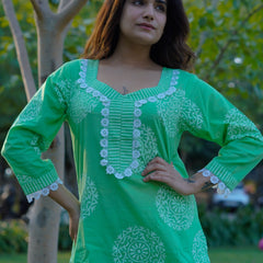 Gulmohar Glow Pure Cotton Handblock Khari Print Co-ord Set