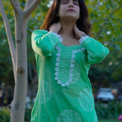 Gulmohar Glow Pure Cotton Handblock Khari Print Co-ord Set