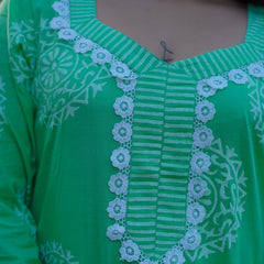 Gulmohar Glow Pure Cotton Handblock Khari Print Co-ord Set