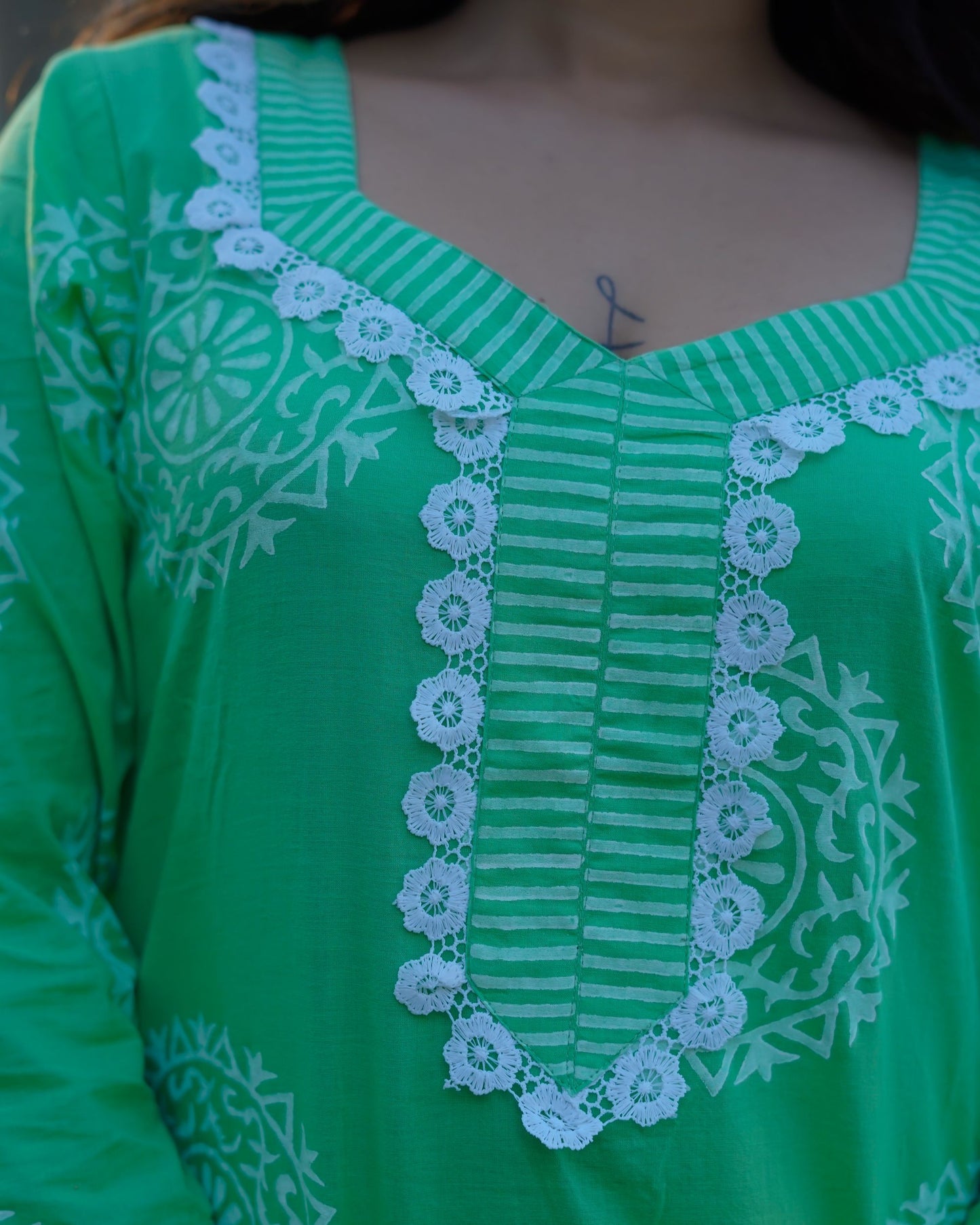 Gulmohar Glow Pure Cotton Handblock Khari Print Co-ord Set