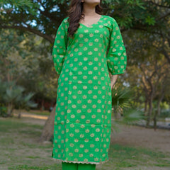 Aaranya Bloom Pure Cotton Handblock Gold Print Co-ord Set