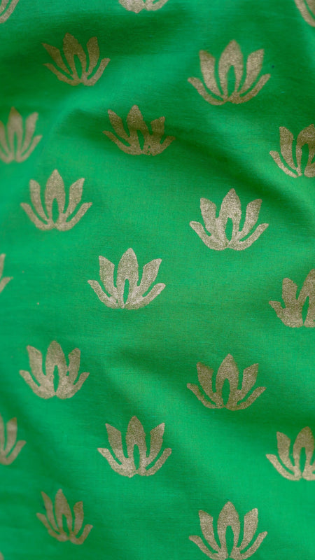 Aaranya Bloom Pure Cotton Handblock Gold Print Co-ord Set