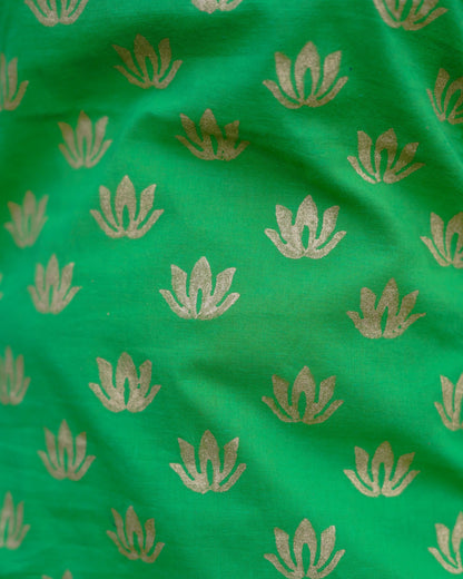 Aaranya Bloom Pure Cotton Handblock Gold Print Co-ord Set