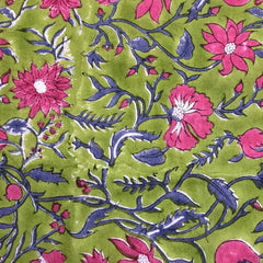Authentic HandBlock Sanganeri Printed, Eco Friendly Dyes, Pure Soft Cotton Fabric