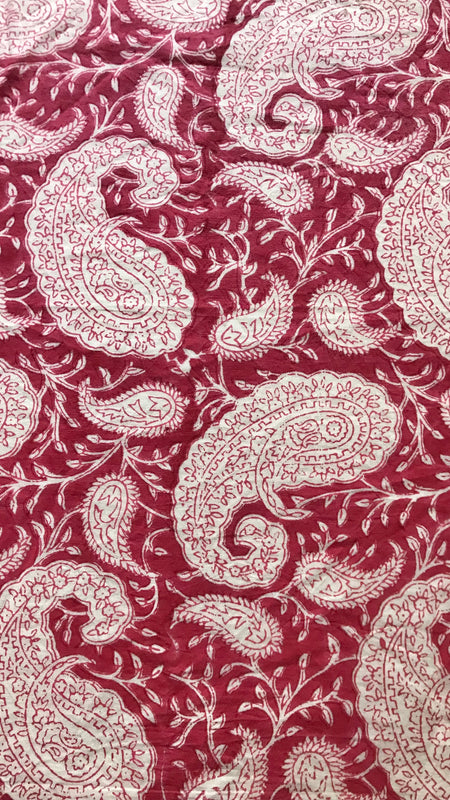 Authentic HandBlock Sanganeri Printed, Eco Friendly Dyes, Pure Soft Cotton Fabric