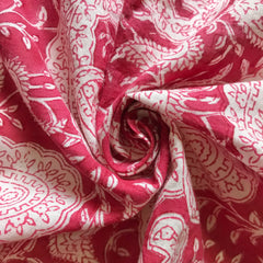 Authentic HandBlock Sanganeri Printed, Eco Friendly Dyes, Pure Soft Cotton Fabric