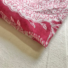 Authentic HandBlock Sanganeri Printed, Eco Friendly Dyes, Pure Soft Cotton Fabric