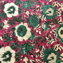 Authentic HandBlock Sanganeri Printed, Eco Friendly Dyes, Pure Soft Cotton Fabric