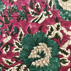 Authentic HandBlock Sanganeri Printed, Eco Friendly Dyes, Pure Soft Cotton Fabric