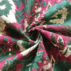 Authentic HandBlock Sanganeri Printed, Eco Friendly Dyes, Pure Soft Cotton Fabric