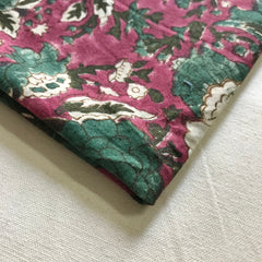 Authentic HandBlock Sanganeri Printed, Eco Friendly Dyes, Pure Soft Cotton Fabric