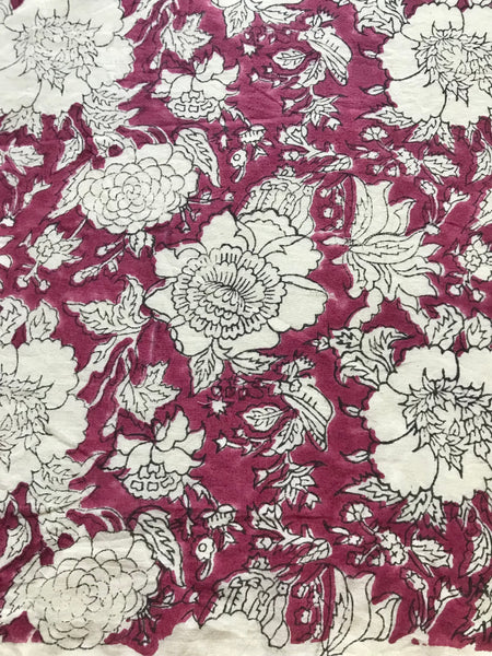Authentic HandBlock Sanganeri Printed, Eco Friendly Dyes, Pure Soft Cotton Fabric