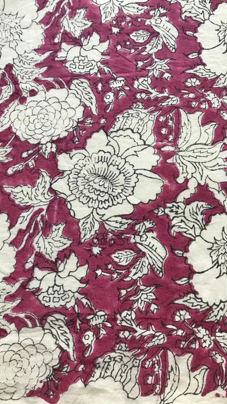 Authentic HandBlock Sanganeri Printed, Eco Friendly Dyes, Pure Soft Cotton Fabric