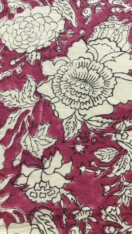 Authentic HandBlock Sanganeri Printed, Eco Friendly Dyes, Pure Soft Cotton Fabric