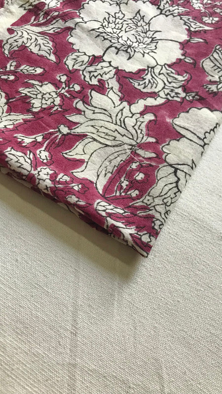 Authentic HandBlock Sanganeri Printed, Eco Friendly Dyes, Pure Soft Cotton Fabric