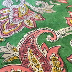 Authentic HandBlock Sanganeri Printed, Eco Friendly Dyes, Pure Soft Cotton Fabric