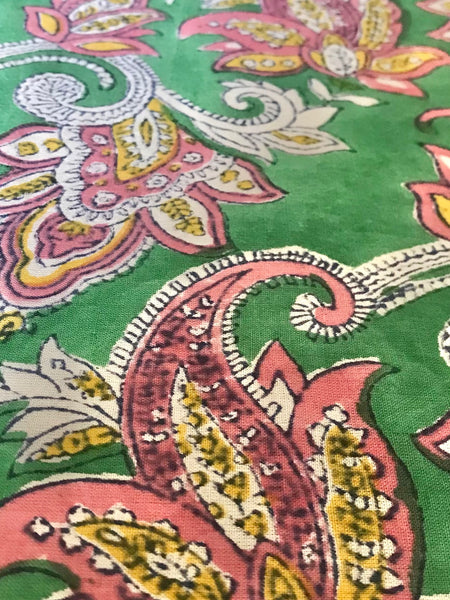 Authentic HandBlock Sanganeri Printed, Eco Friendly Dyes, Pure Soft Cotton Fabric