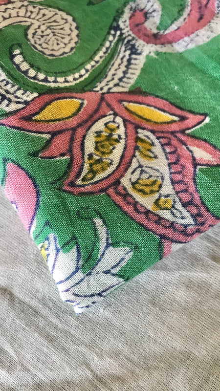 Authentic HandBlock Sanganeri Printed, Eco Friendly Dyes, Pure Soft Cotton Fabric