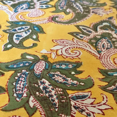 Authentic HandBlock Sanganeri Printed, Eco Friendly Dyes, Pure Soft Cotton Fabric