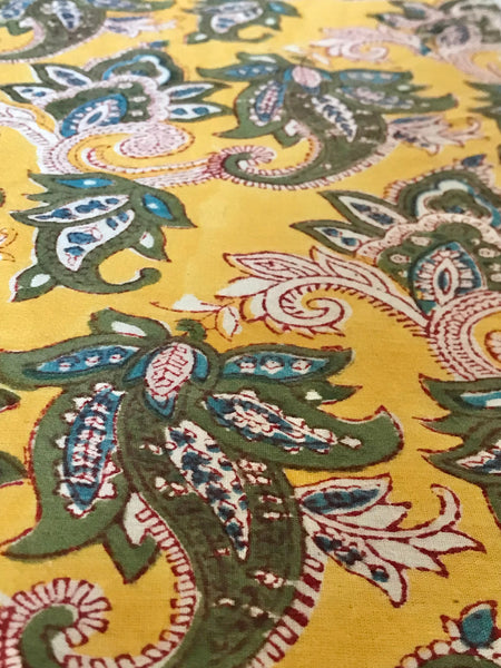 Authentic HandBlock Sanganeri Printed, Eco Friendly Dyes, Pure Soft Cotton Fabric