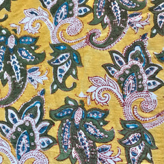 Authentic HandBlock Sanganeri Printed, Eco Friendly Dyes, Pure Soft Cotton Fabric