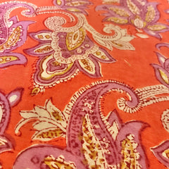 Authentic HandBlock Sanganeri Printed, Eco Friendly Dyes, Pure Soft Cotton Fabric