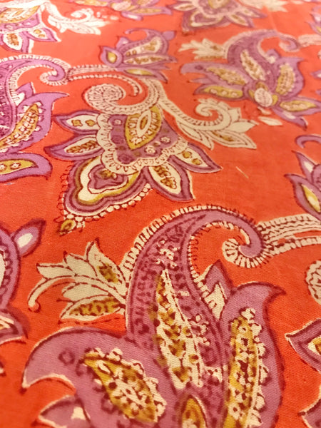 Authentic HandBlock Sanganeri Printed, Eco Friendly Dyes, Pure Soft Cotton Fabric