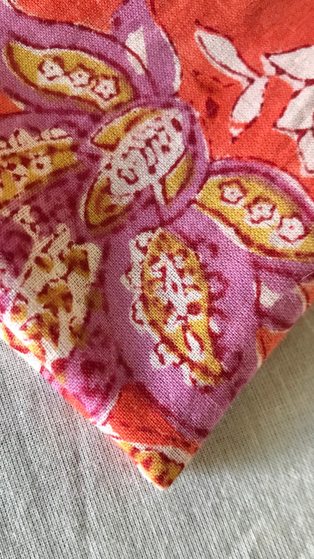 Authentic HandBlock Sanganeri Printed, Eco Friendly Dyes, Pure Soft Cotton Fabric