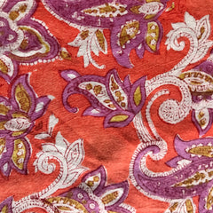 Authentic HandBlock Sanganeri Printed, Eco Friendly Dyes, Pure Soft Cotton Fabric