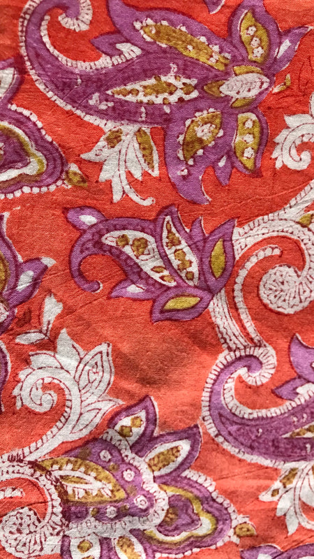 Authentic HandBlock Sanganeri Printed, Eco Friendly Dyes, Pure Soft Cotton Fabric