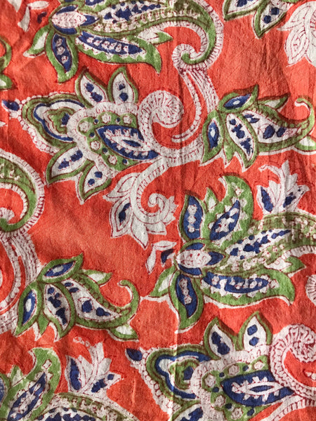 Authentic HandBlock Sanganeri Printed, Eco Friendly Dyes, Pure Soft Cotton Fabric