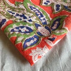 Authentic HandBlock Sanganeri Printed, Eco Friendly Dyes, Pure Soft Cotton Fabric
