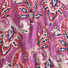 Authentic HandBlock Sanganeri Printed, Eco Friendly Dyes, Pure Soft Cotton Fabric