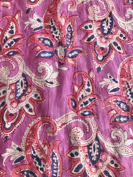 Authentic HandBlock Sanganeri Printed, Eco Friendly Dyes, Pure Soft Cotton Fabric