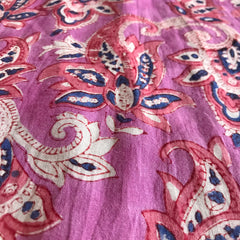 Authentic HandBlock Sanganeri Printed, Eco Friendly Dyes, Pure Soft Cotton Fabric