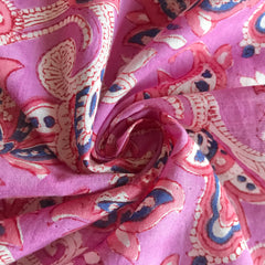 Authentic HandBlock Sanganeri Printed, Eco Friendly Dyes, Pure Soft Cotton Fabric